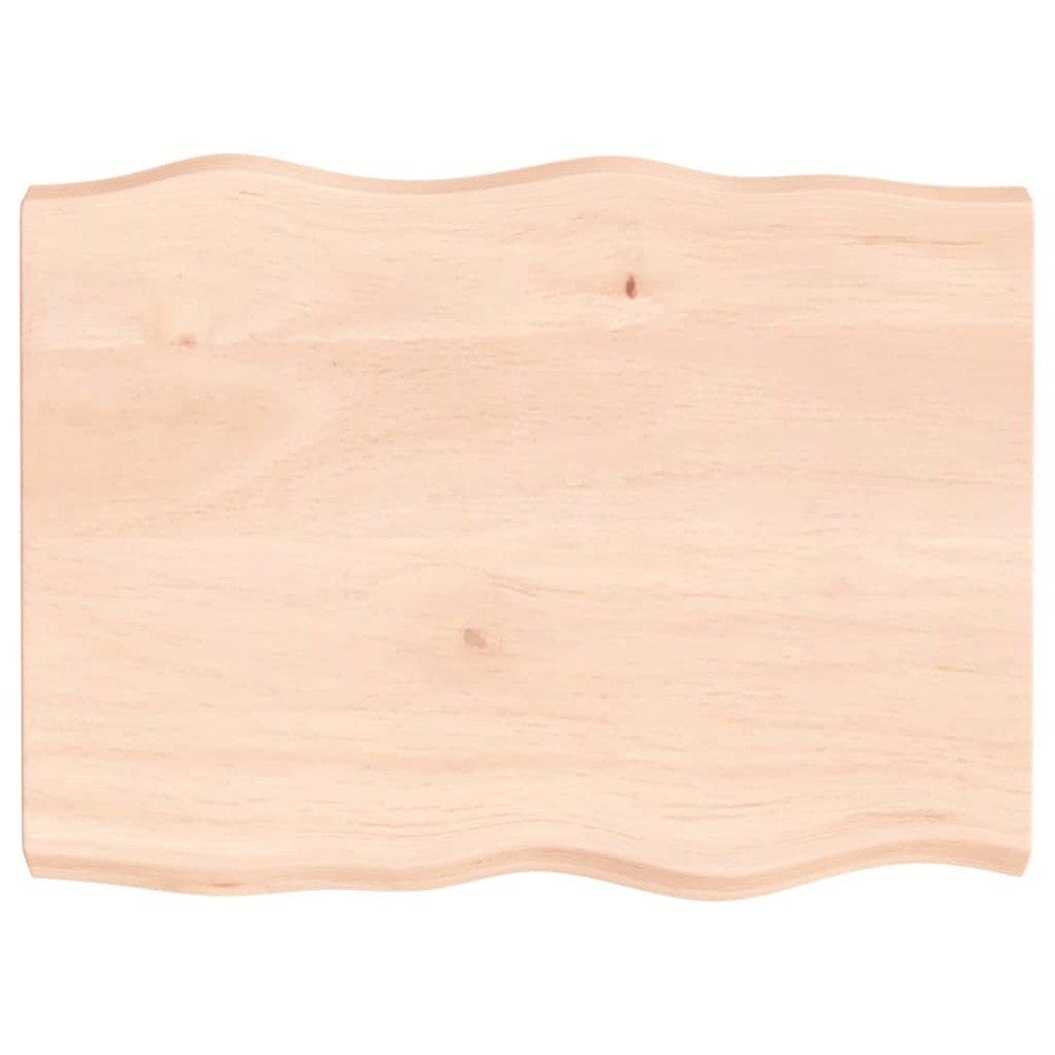 Tablero de mesa madera maciza borde natural 80x60x(2-6)