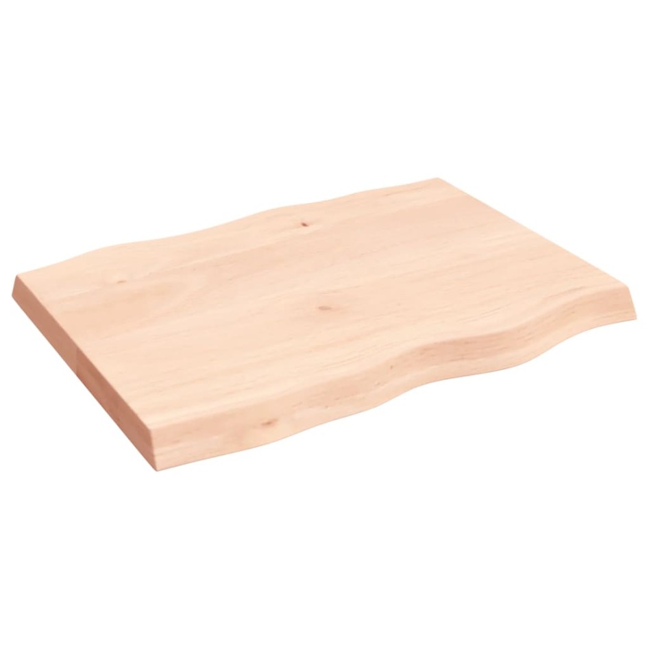 Tablero de mesa madera maciza borde natural 80x60x(2-6)