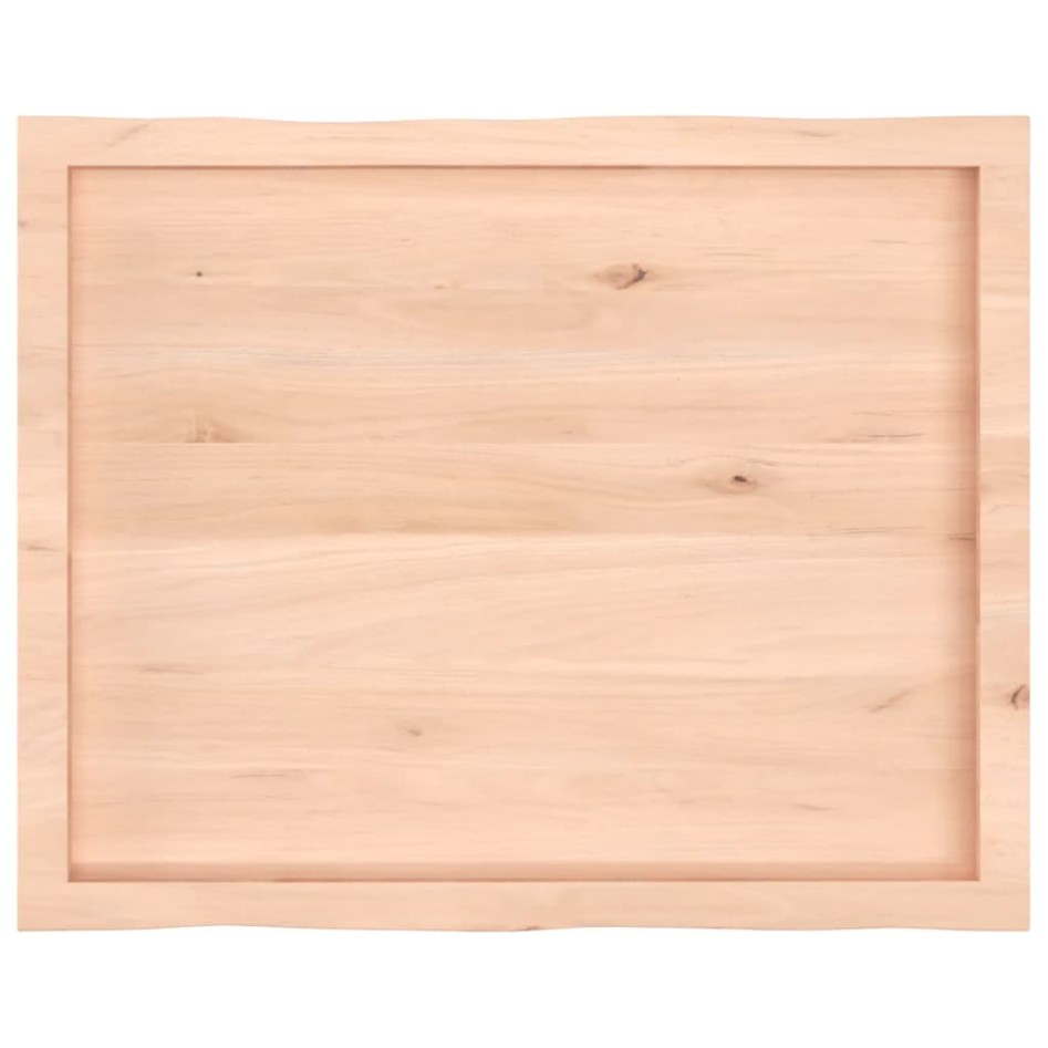 Tablero de mesa madera maciza borde natural 80x60x(2-6)