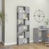 Librería separador contrachapada gris hormigón 60x24x186