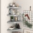 Estantes flotantes de esquina 4 uds MDF gris 35x35x3,8