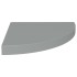 Estantes flotantes de esquina 4 uds MDF gris 35x35x3,8