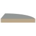 Estantes flotantes de esquina 4 uds MDF gris 35x35x3,8