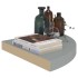 Estantes flotantes de esquina 4 uds MDF gris 35x35x3,8