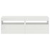 Muebles de TV con luces LED 2 uds blanco brillante 60x35x40