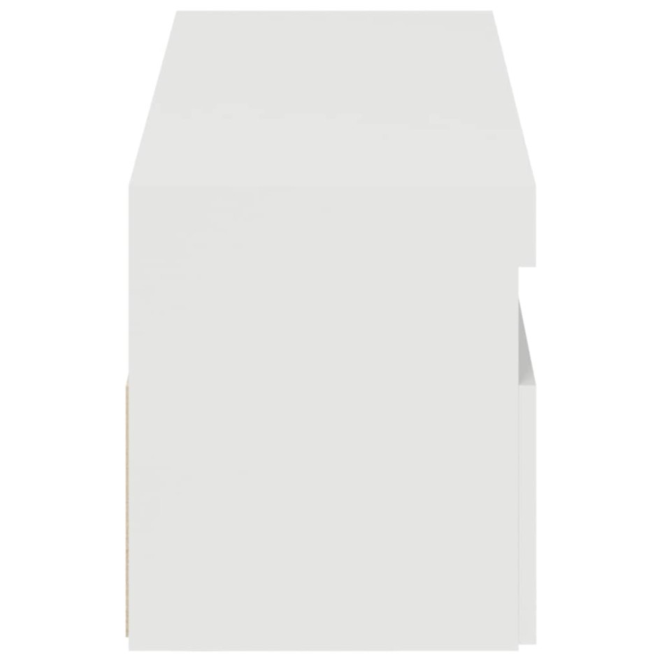 Muebles de TV con luces LED 2 uds blanco brillante 60x35x40