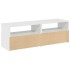Muebles de TV con luces LED 2 uds blanco brillante 60x35x40