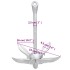 Ancla plegable hierro maleable plateado 8