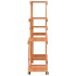 Soporte de flores con ruedas madera maciza abeto 110x25x101