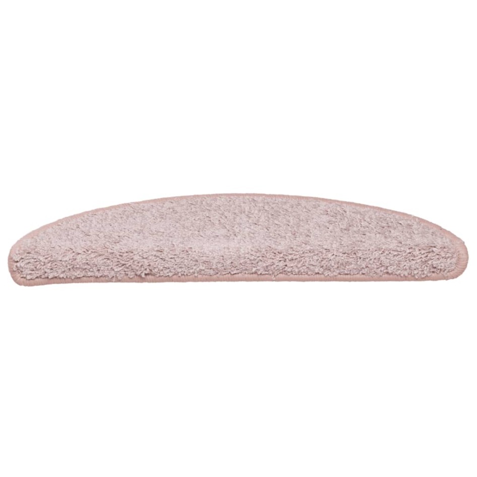 Alfombras de peldaños de escalera 15 uds rosa claro 65x21x4