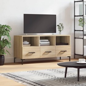 Mueble de TV madera de ingeniería roble Sonoma 102x36x50