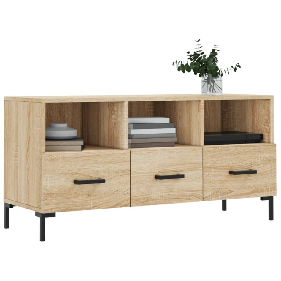 Mueble de TV madera de ingeniería roble Sonoma 102x36x50