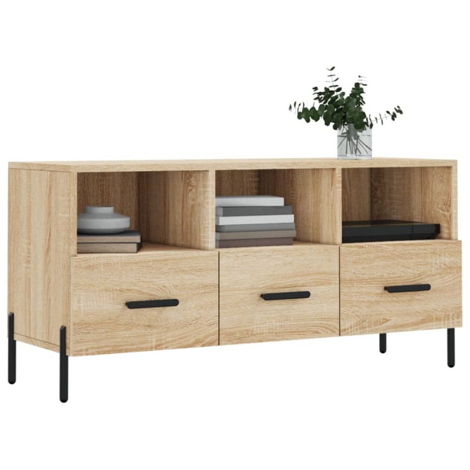 Mueble de TV madera de ingeniería roble Sonoma 102x36x50