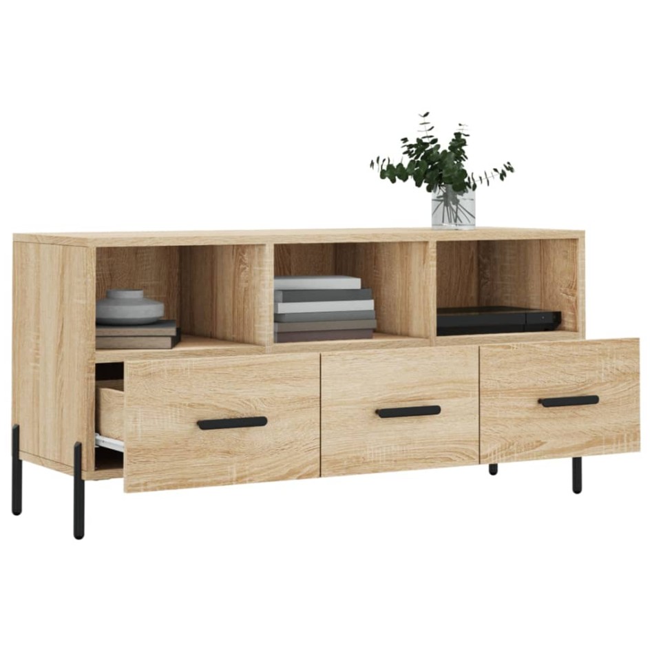 Mueble de TV madera de ingeniería roble Sonoma 102x36x50