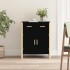 Aparador de madera contrachapada negro 62x38x75