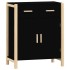 Aparador de madera contrachapada negro 62x38x75