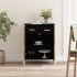 Aparador de madera contrachapada negro 62x38x75