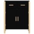 Aparador de madera contrachapada negro 62x38x75