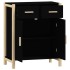 Aparador de madera contrachapada negro 62x38x75