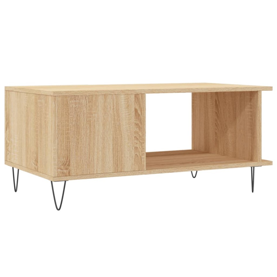 Mesa de centro madera contrachapada roble Sonoma 90x50x40