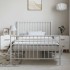 Estructura cama sin colchón con estribo metal blanco 100x200