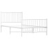 Estructura cama sin colchón con estribo metal blanco 100x200