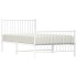Estructura cama sin colchón con estribo metal blanco 100x200
