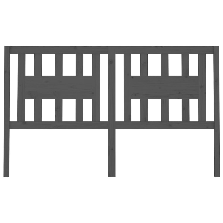 Cabecero madera maciza de pino gris 166x4x100