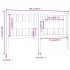 Cabecero madera maciza de pino gris 166x4x100