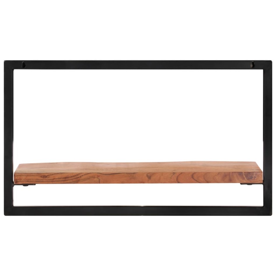 Estantes de pared 2 unidades madera maciza acacia 60x25x35