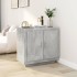 Aparador de madera contrachapada gris hormigón 80x40x75