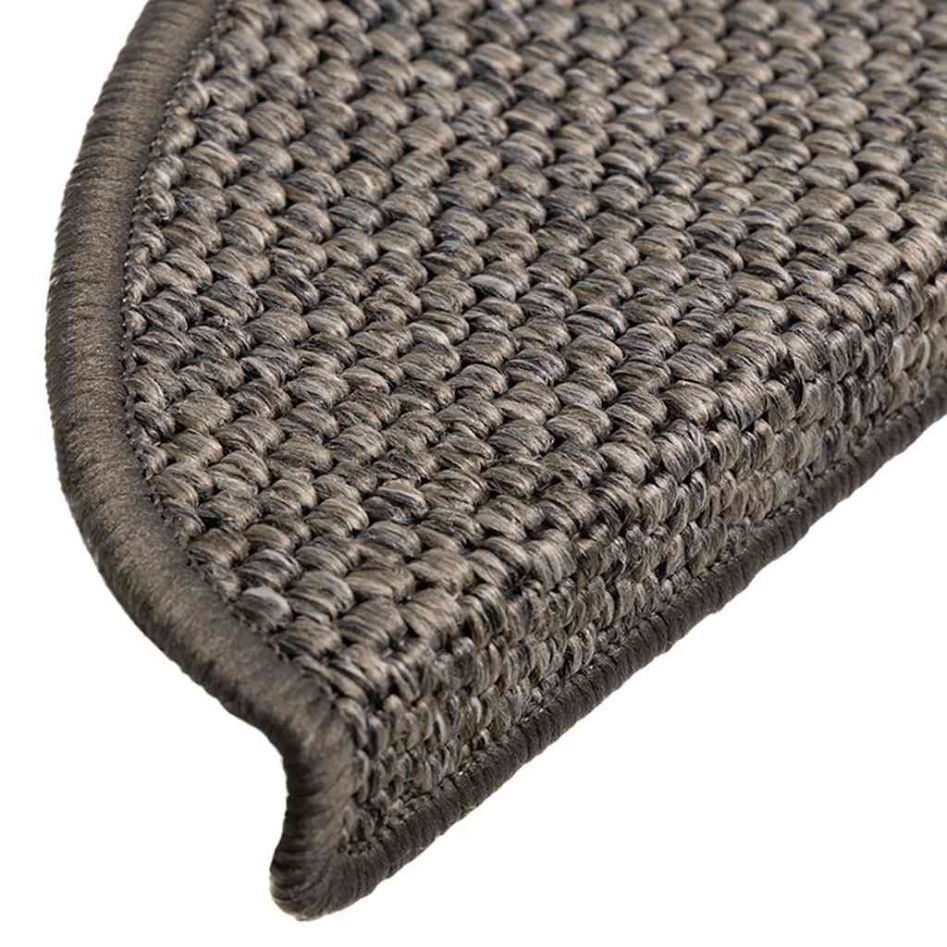 Alfombrillas autoadhesivas sisal 15 uds marrón beige 56x17x3