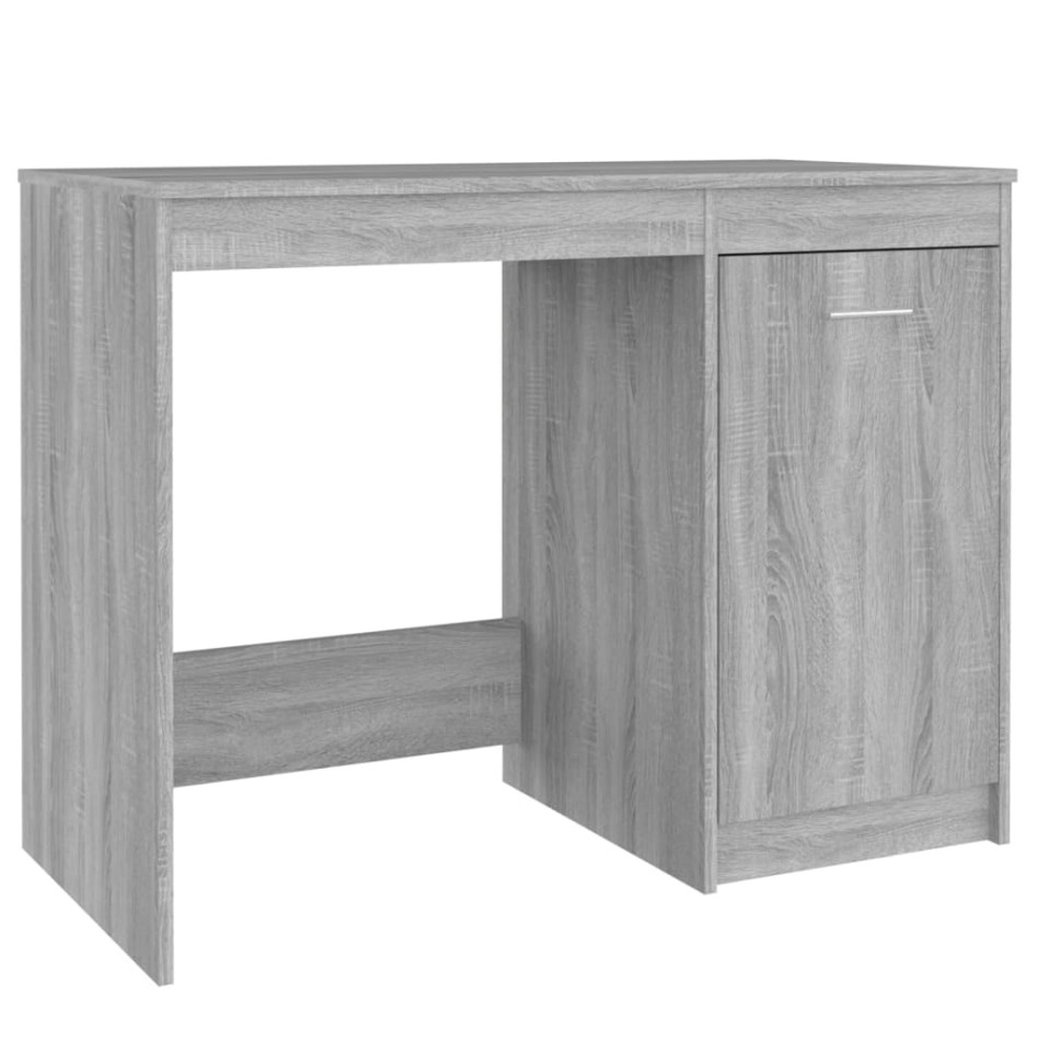 Escritorio de madera contrachapada gris Sonoma 100x50x76