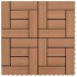 Baldosa de porche WPC marrón 11 unidades 30x30
