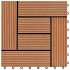 Baldosa de porche WPC marrón 11 unidades 30x30