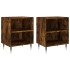 Mesitas de noche 2 uds madera ingeniería roble humo 40x30x50