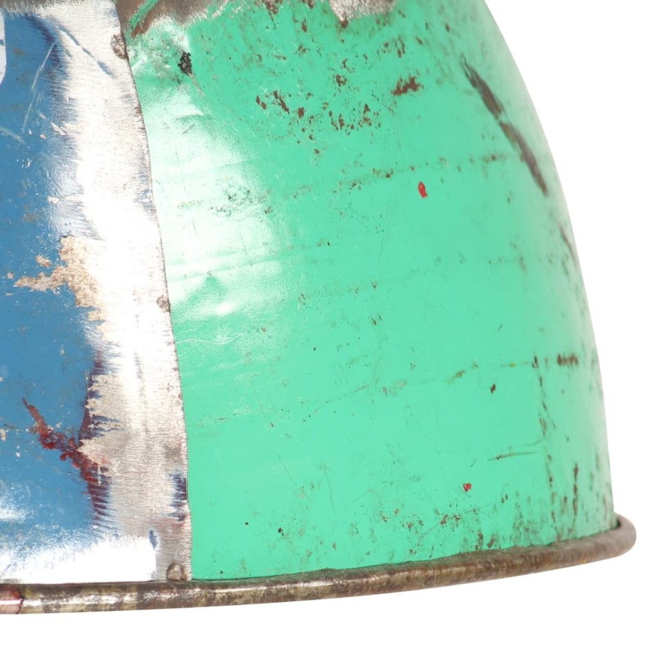 Lámpara colgante vintage 25 W multicolor redonda 31 cm