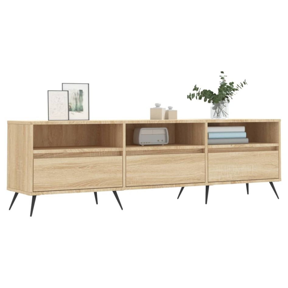 Mueble de TV madera contrachapada roble Sonoma 150x30x44,5