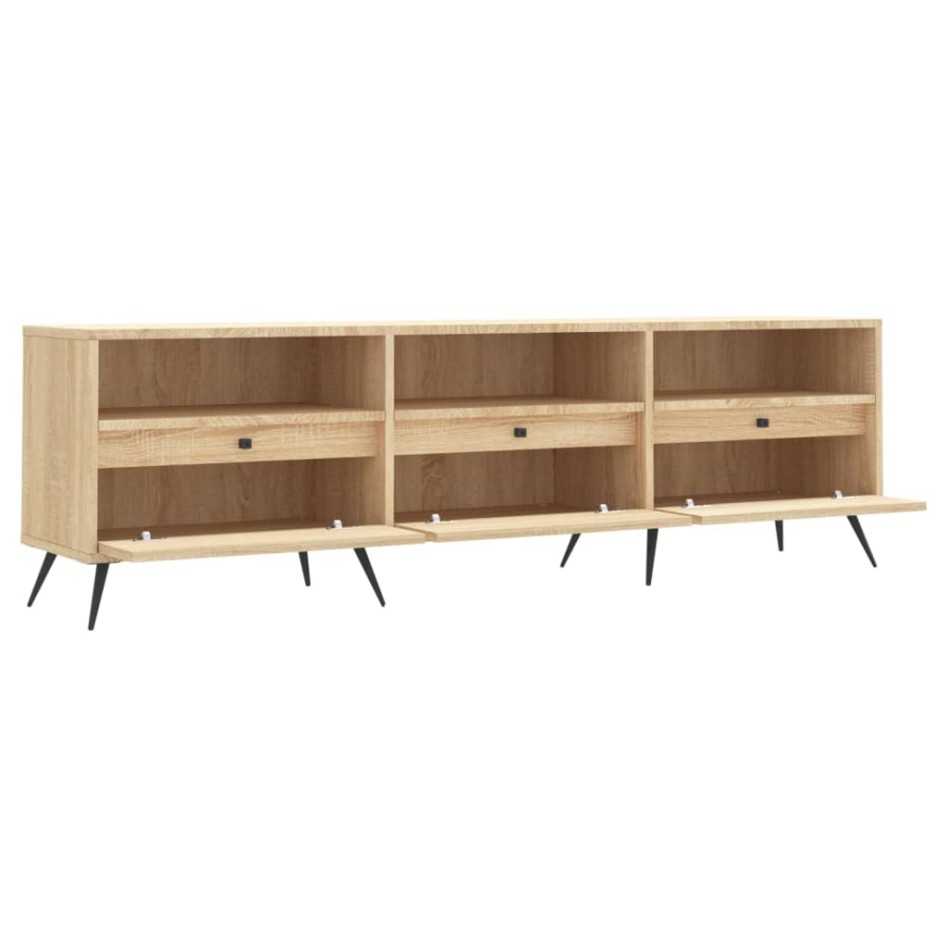 Mueble de TV madera contrachapada roble Sonoma 150x30x44,5