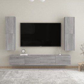 Muebles para TV de pared 2 uds gris Sonoma 30,5x30x110