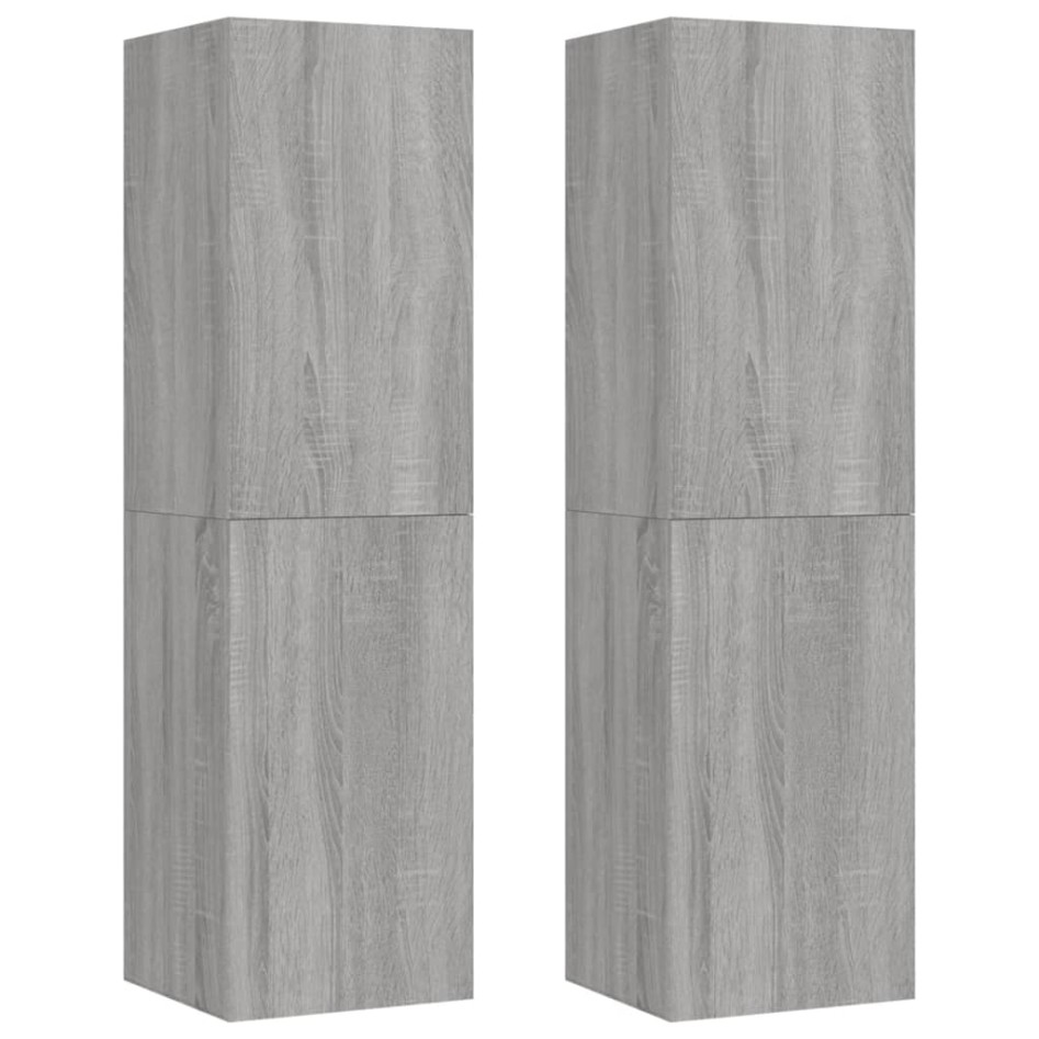 Muebles para TV de pared 2 uds gris Sonoma 30,5x30x110