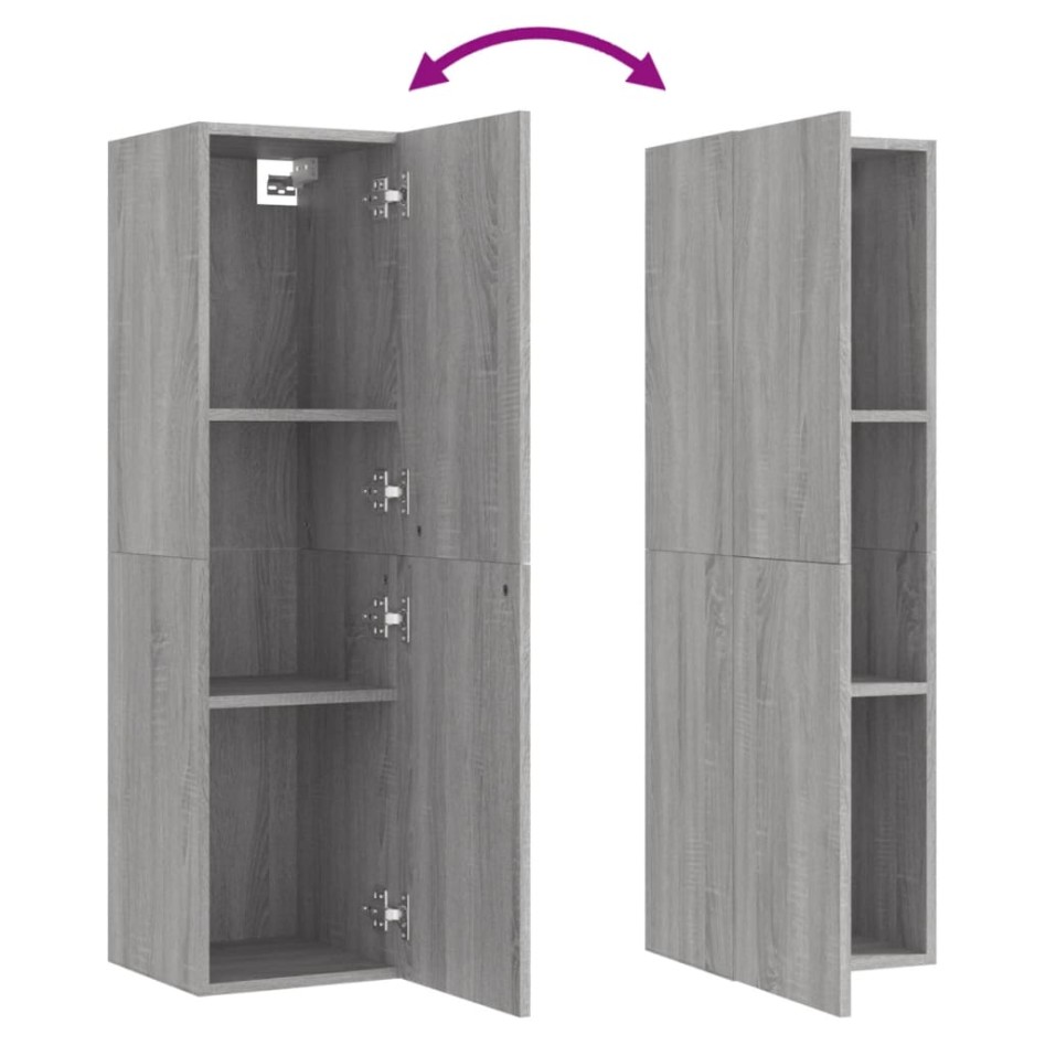Muebles para TV de pared 2 uds gris Sonoma 30,5x30x110