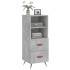 Aparador de madera contrachapada gris hormigón 34,5x34x90
