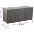 Caja de almacenaje polipropileno negra 118x53x57