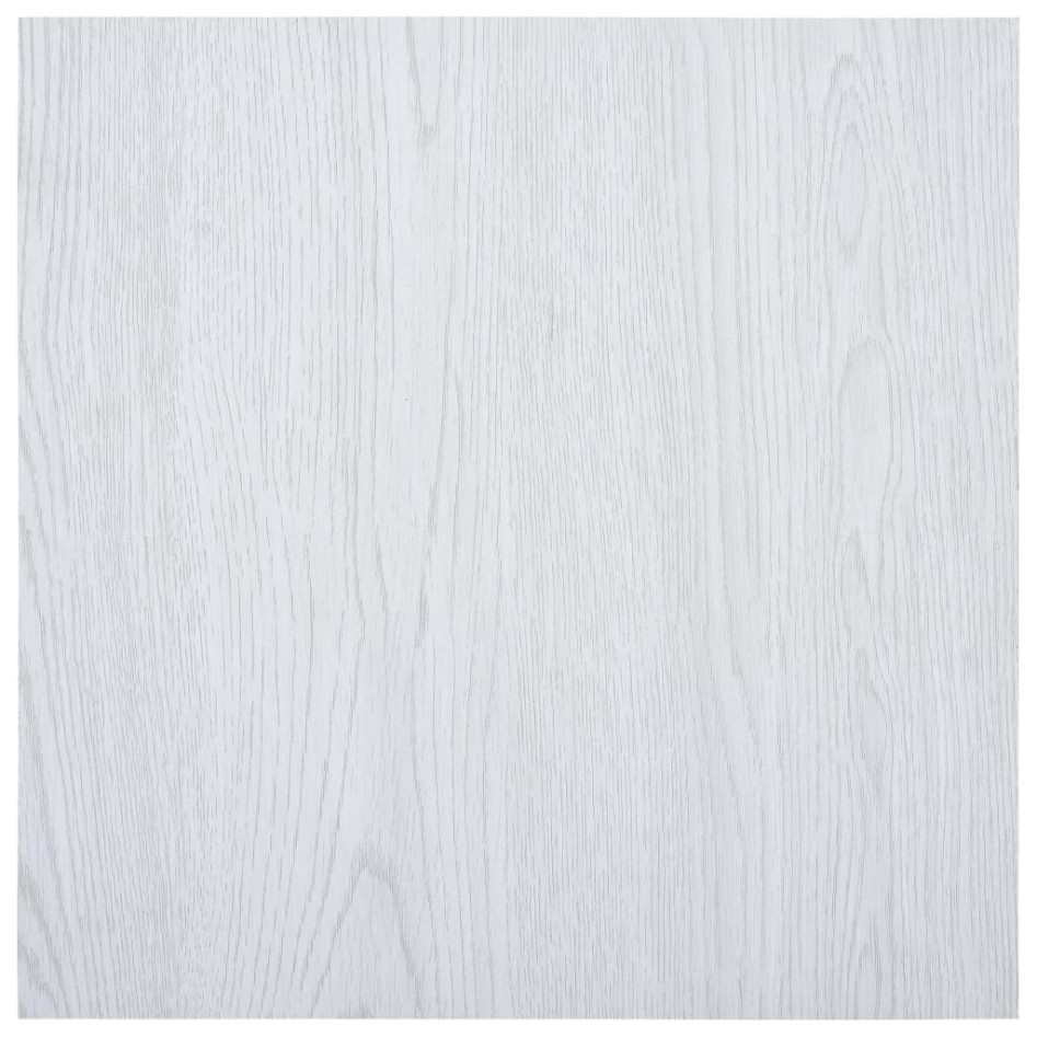 Lamas para suelo autoadhesivas PVC blanco 5,11