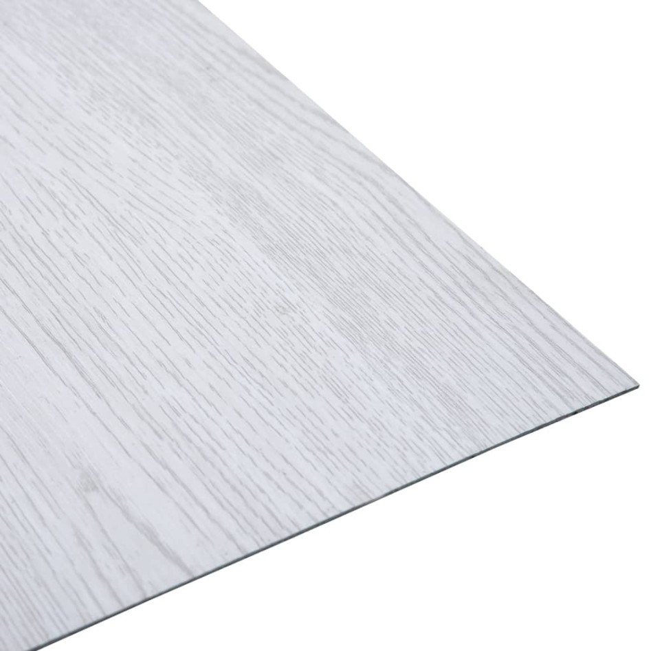 Lamas para suelo autoadhesivas PVC blanco 5,11