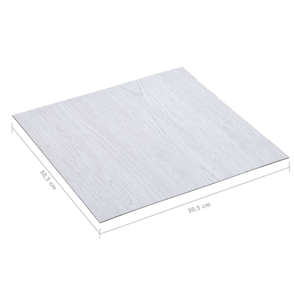 Lamas para suelo autoadhesivas PVC blanco 5,11