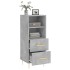 Aparador de madera contrachapada gris hormigón 34,5x34x90