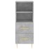 Aparador de madera contrachapada gris hormigón 34,5x34x90