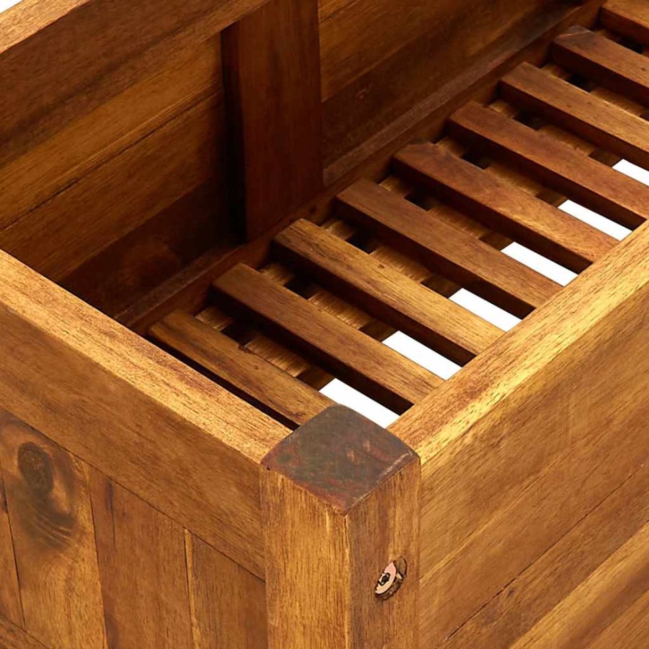 Arriate de madera de acacia 100x30x25